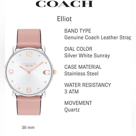 Brand New Coach Elliott Elegant & Sophisticated Watch. Full inclusion - Picture 6 of 8